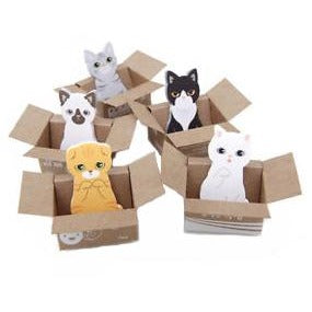 1.75-inch Kitty in a Box Post-It Bookmark - Single (breeds vary)