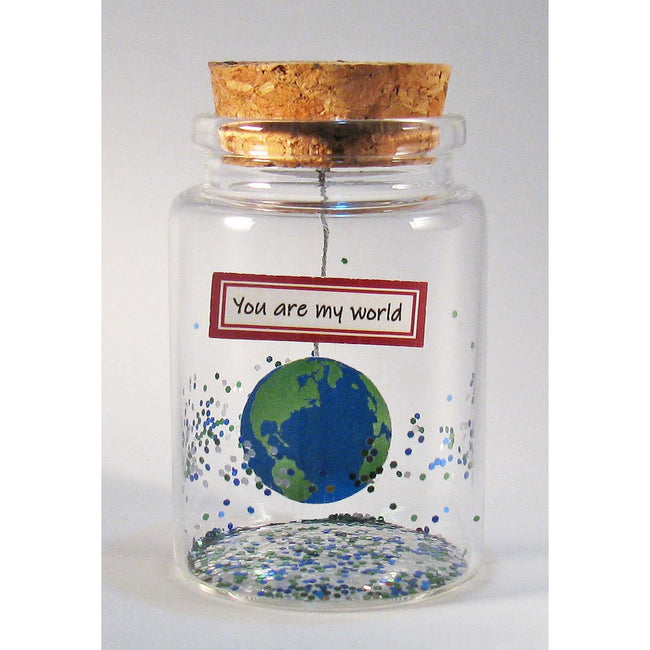 'You are my world' Message in a Bottle